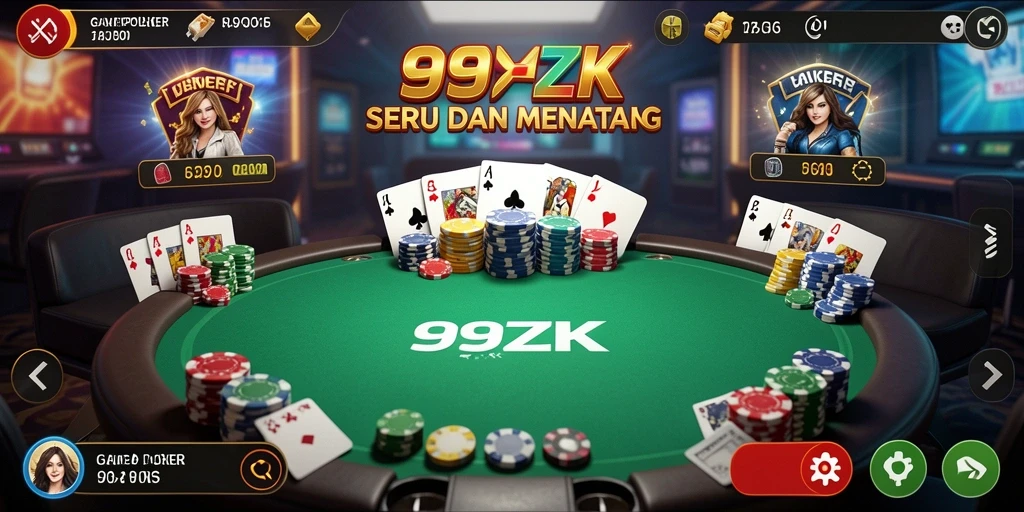 Tampilan gameplay poker yang seru dan penuh strategi.