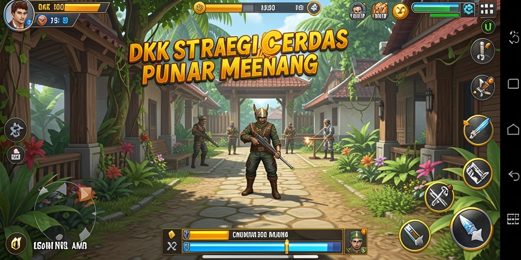 Screenshot gameplay DKK yang menampilkan pertempuran strategi yang intens.