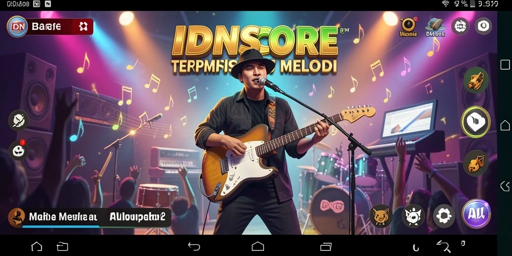 Screenshot IDNSCORE menampilkan pemain bernyanyi dengan penuh semangat.