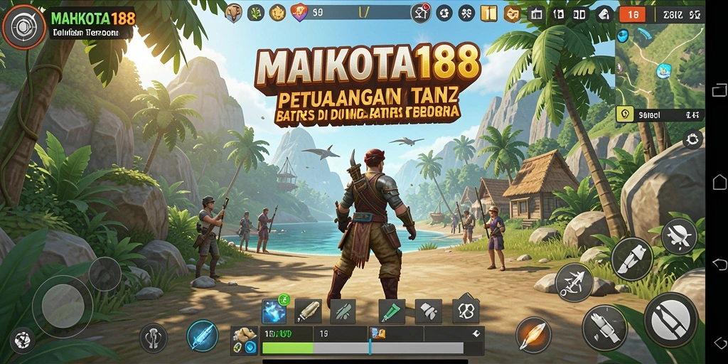 Tampilan gameplay <strong>MAHKOTA188</strong> yang menampilkan petualangan di dunia terbuka.