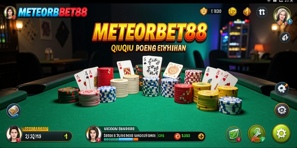 Tangkapan layar gameplay QiuQiu METEORBET88 yang seru.