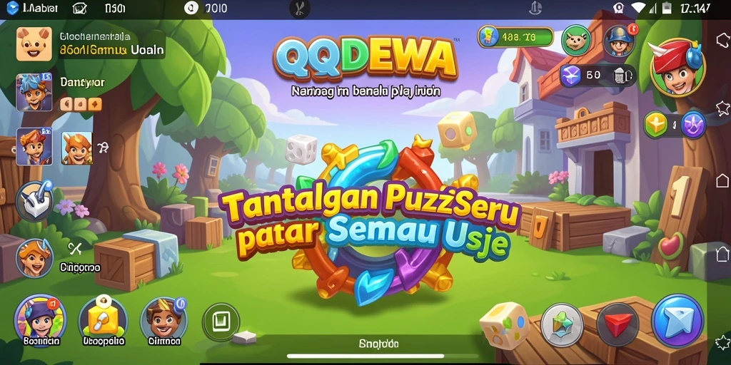 Screenshot utama QQDEWA menunjukkan gameplay Puzzle yang seru dan menantang.