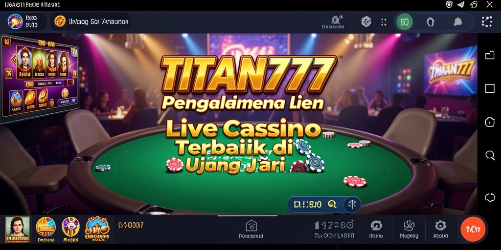 Tampilan antarmuka gameplay Live Casino yang menarik di TITAN777.