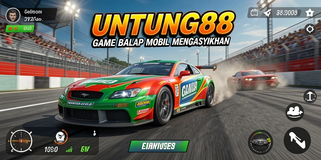 Tampilan gameplay seru dari UNTUNG88 yang menampilkan balapan mendebarkan.